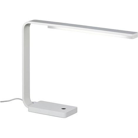 Klaus Lampada da Tavolo LED 8W 3000K IP40 con Accensione Touch in Alluminio Bianco - Design Minimalista - Rossini Group (1/4)