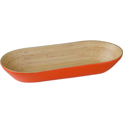 Bol Oblong en Bambou Orange