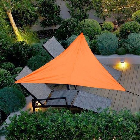 Voile d'ombrage triangulaire imperméable 3x3m – Protection UV 98% – Tissu polyéthylène haute densité – Installation facile pour extérieur (1/4)