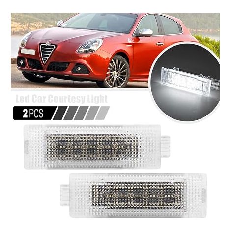 LED Interior Lights Car Door Lights Boot Light Glove Box Light White Compatible with Giuliett Mito Brera GT Spider Giulia Stelvio 166 147 156 159 4C (1/5)