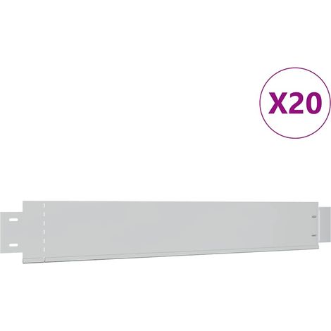Clôture de pelouse flexible 20 pcs Acier galvanisé 100x14 cm CFW51136 (1/5)