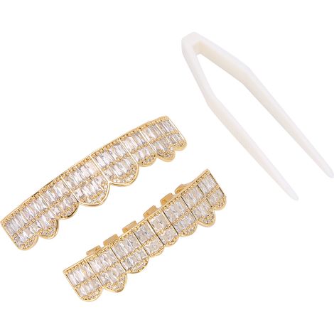 Dentier Hip Hop en Métal Iced Out - Décoration Dentaire pour Hommes et Femmes (1/5)