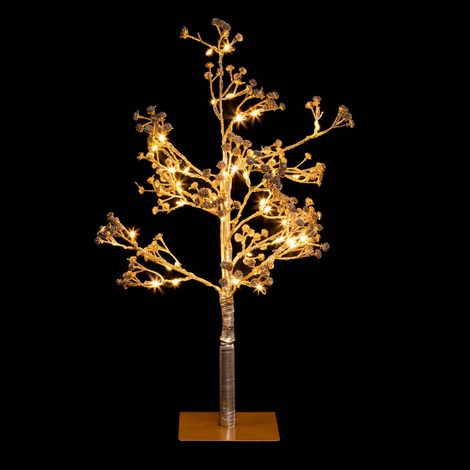 Albero luminoso d oro per interni h50cm 48 led + trasformatore - Feeric lights & christmas