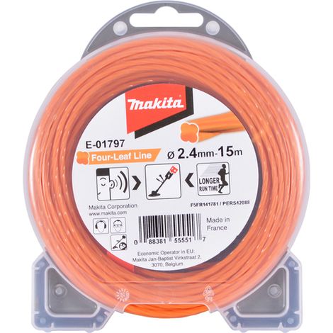 Nylonfaden Kleeblatt verdrillt MAKITA 2,4 mm x 15 m - E-01797