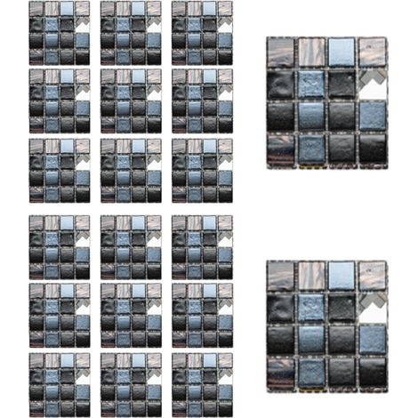 Carreau Mosaic Auto-Adhésif - 10 x 10 cm - Imperméable - Pour Cuisine Salle De Bain Dosseret - Lot De 20 Pièces (1/5)