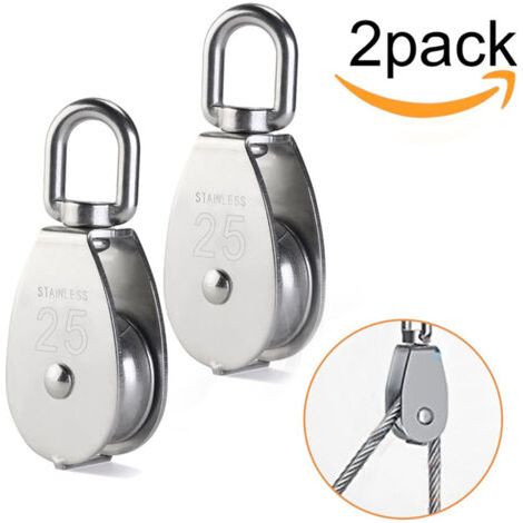 PA Umlenkrolle aus Edelstahl 304, M25, Heberolle, 150 kg, 2 Stück (1/5)