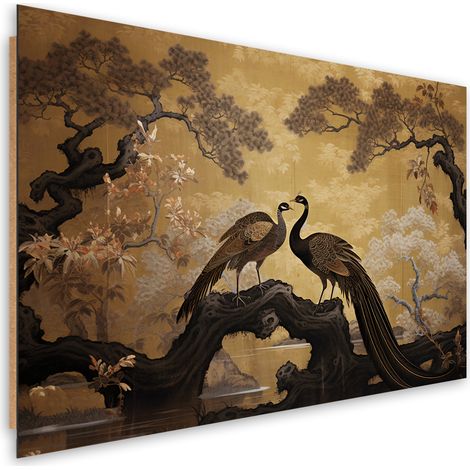 Deco panel picture, Peacock Bonsai Tree - 60x40 (1/5)