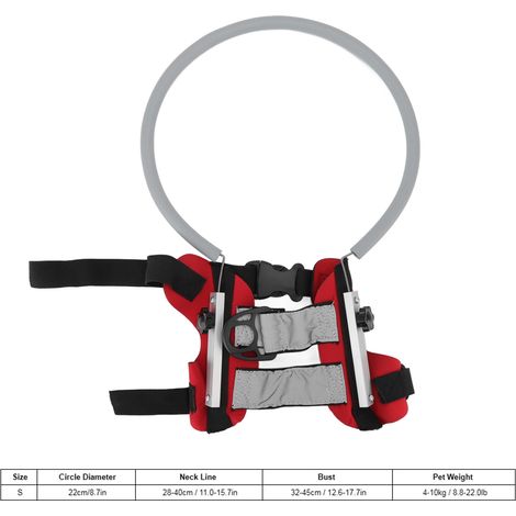Eosnow Pet Blind Halo Praktische Kollisionsvermeidung Leichter Geschirr mit reflektierender Wirkung für Hunde Katzen Red S Kreisdurchmesser 22 cm / 8,7in 4‑10 kg / 8,8-22.0lb (1/5)