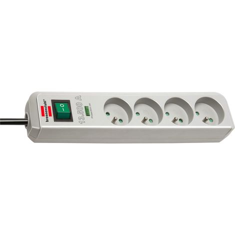 brennenstuhl - Cable Cavo di prolunga (4 porte), grigio chiaro
