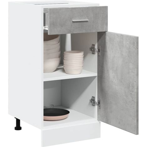 Schubunterschrank Lyon Betongrau 40x46x81,5 cm Holzwerkstoff