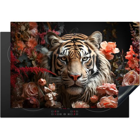 PROTECTION PLAQUE INDUCTION Tigre - Animal - Nature - Floral - Botanique Tapis de Protection 77x51 cm (1/5)