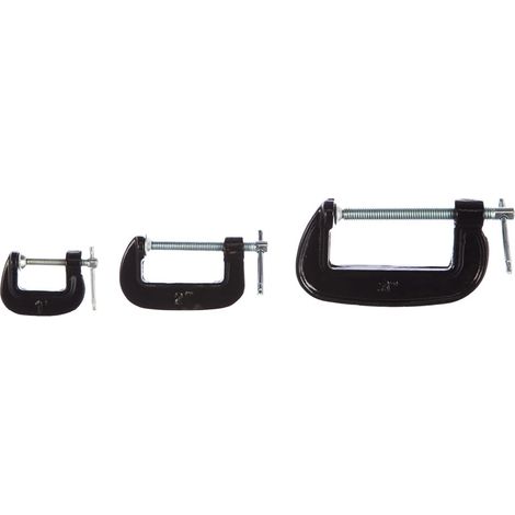 MORSETTI A 'C' serie 3 pezzi - TOPTOOLS
