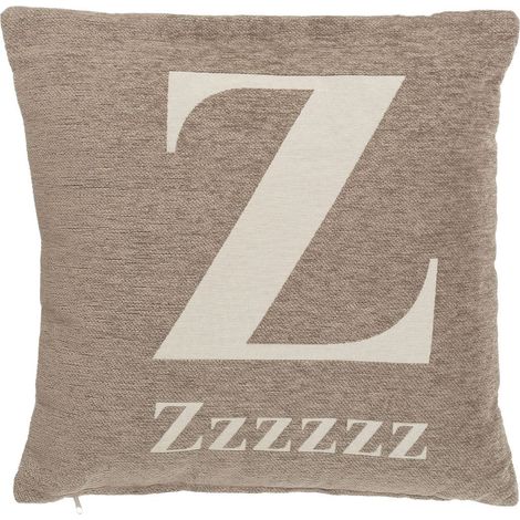 Premier Housewares Natural 'Zzzzzz' Words Cushion (1/3)