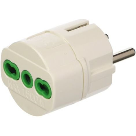 Adaptateur Avec Fiche Allemande Schuko Et Prise Bosch Reduction A Deux Broches 10-16a (1/3)