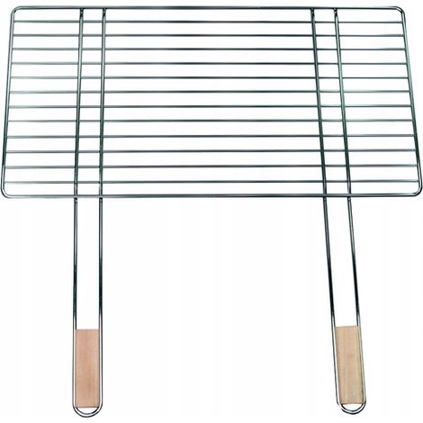 Grillrost mit Holzgriffen 68x40 cm