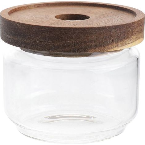 Récipients hermétiques en verre de 350 ml, bocaux à thé en verre, bocaux en verre transparent, récipients à grains de café, grands bocaux en verre (1/3)