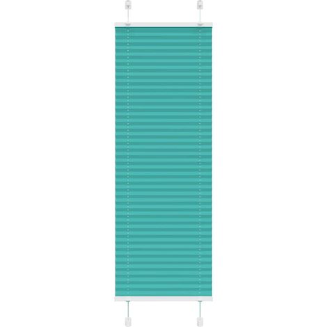 Plissee Petrolgrün 40x100 cm Stoffbreite 39,4 cm Polyester