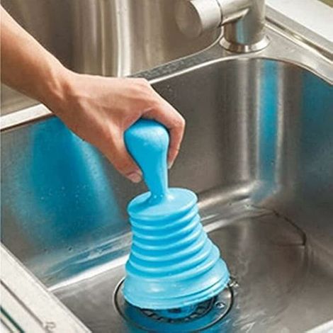 Plongeur d'évier Mini piston domestique pour tous les types de vidange Cuisine Petite pompe à main Nettoyant pour éviers Bain et douche Plongeur de vidange puissant Plongeon de toilette (1/5)