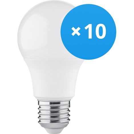 Lot 10x LED ampoule E27 Poire Dépolie 4.9W 470lm - 830 Blanc