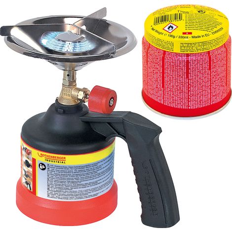 ROTHENBERGER Industrial Scout Campingkocher inkl. 1x C200 Kartusche 330 ml mit ILL System - 1500004211