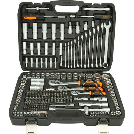 ALYCO ORANGE Juego de vasos 1/4&quot, 3/8&quot y 1/2&quot 219 piezas - 170748