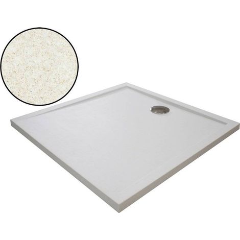 CAREA - Receveur CAPRI finition satinée 90x90 - Sable