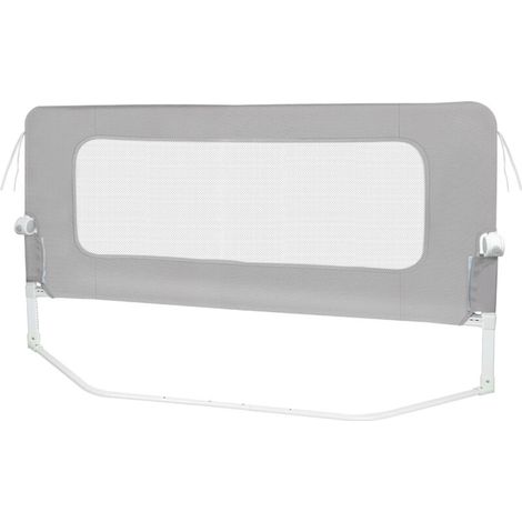 ® Barrière de Sécurité Pliable et Portable Cadre, Barrière Lit Enfant, Portable Bed Rail, 200x73-86cm, gris (1/5)