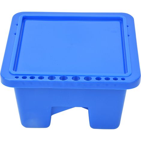 Seau à lavage carré multifonction avec brosse en plastique, outil de nettoyage pour pinceaux, nécessaire artistique pour lavage de peinture. (1/5)