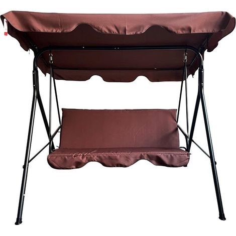 Dondolo Playa caffe in metallo da 3 posti mod. M0769-03 170x118x155 cm
