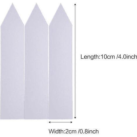 100 étiquettes pour plantes en plastique blanc, étiquettes de jardin en plastique blanc 10x2cm (1/5)
