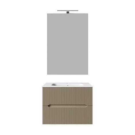 MOBILE BAGNO SOSPESO LINEA STICK CANNETTATO DA 60 CM Misura: Noce Gold