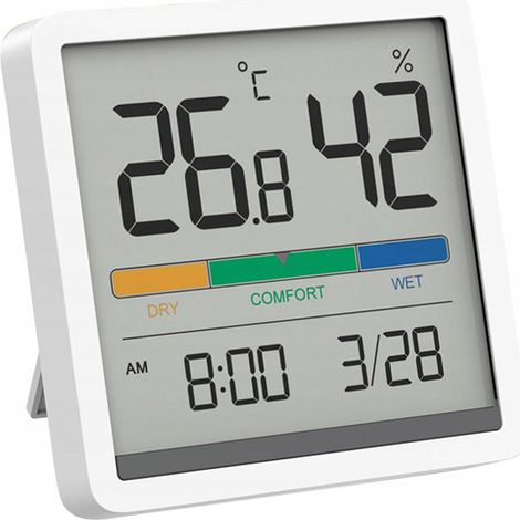 Termometro si igrometro digitale cu afisaj data/ora, Xiaomi miiiw, Alb (1/5)