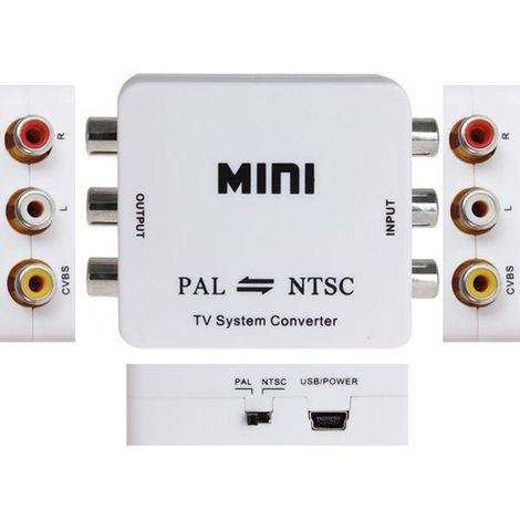 PAL/NTSC to PAL/NTSC Bi-directional TV Format System Converter Box Adapter (1/2)