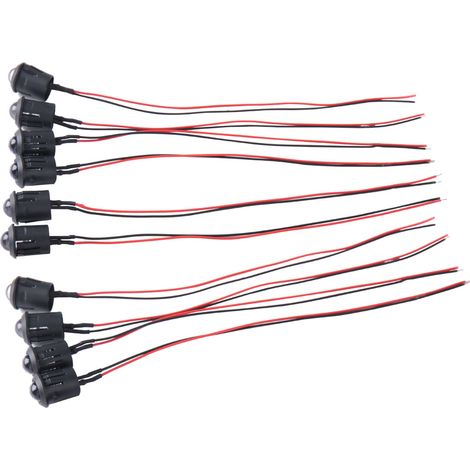 Lot de 10 ampoules LED 12 V 10 mm pré-câblées à luminosité constante, ultra-lumineuses et transparentes (05)