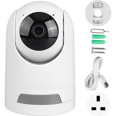 Caméra WiFi Intelligente 2MP Vision Nocturne Couleur Détection de Mouvement Alarme Prise UK 100-240V (1/5)
