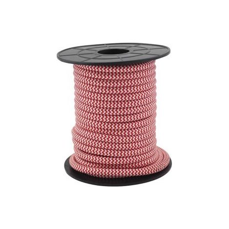 Cavo elettrico tessile 10 metri 2x0,75 mm bianco / rosso GSC 3902988