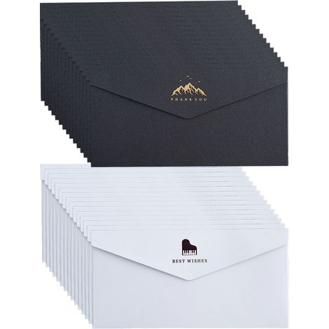 Enveloppe Invitation Volet V - Papier 22x11cm - Pour Mariage Anniversaire Fête - Lot De 30 (1/5)