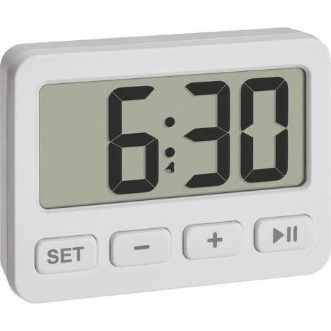 TFA Dostmann 60.2036.02 Quarz Wecker Weiß Alarmzeiten 1 1 Timerzeit (1/5)