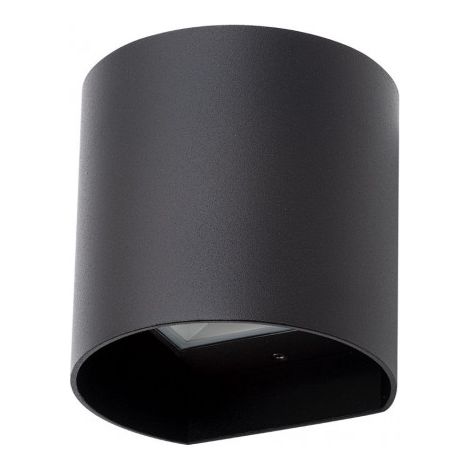 Litecraft Luk Wall Light Up & Down Outdoor Rounded Garden IP54 Rated LED - Black (1/5)