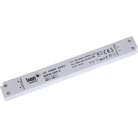 Dehner Elektronik SNP30-12VF-2 Trasformatore per LED Tensione costante 30 W 0 - 2.5 A 12 V/DC non dimmerabile, Montaggi