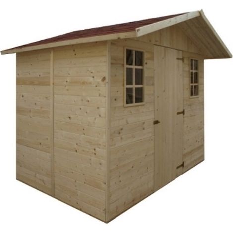 Casetta 258 x 168 cm 1 porta 2 finestre | Con Pavimento|impermeabilizzante Ardesia Rossa