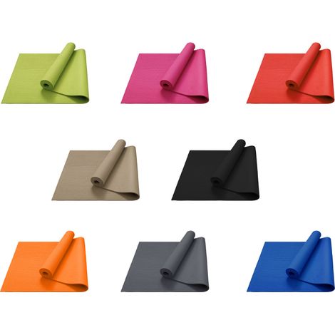 Tappetino Fitness Ammortizzante Antiscivolo 4mm Tappeto Sport Yoga Pilates, misura61x173coloreArancio (1/5)