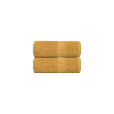 Gästeservietten, 2er-Set, goldfarben, 30 x 50 cm, 360 g/m² - Crezuo