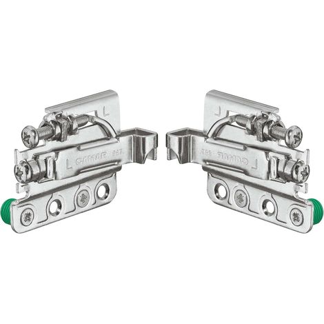Ferrure de suspension meuble acier zingué à enfoncer élément haut paire (1 gauche L et 1 droite R) réglable hauteur et profondeur 130kg/paire Armoire Cuisine Salle de bain Raccord Connecteur Support F (1/2)