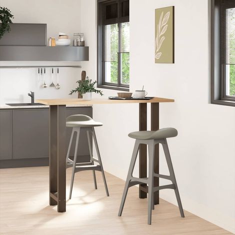 Pieds de table de bar en acier naturel, 2 pièces, 50 x (110-111) cm (1/5)
