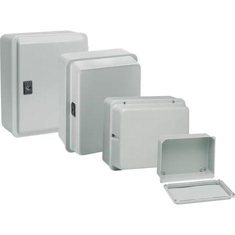 SCHNEIDER NSYDBN1010  Quadratischer wasserdichter Anschlusskasten ohne Konen IP55/IK07 105x105x49mm mit niedrigem Verschlussdec (1/2)