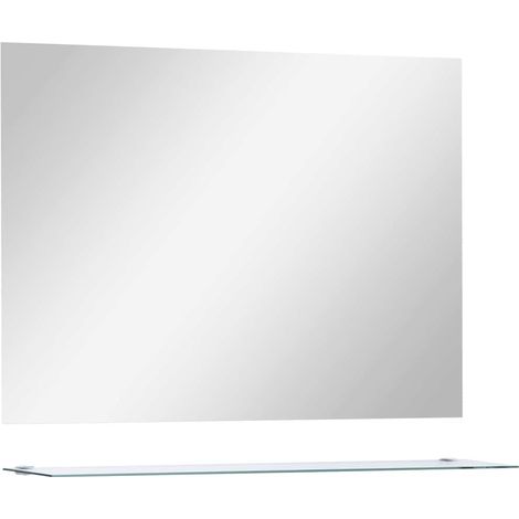 Maison Exclusive - Specchio da Parete con Mensola 80x60 cm in Vetro Temperato (1/5)