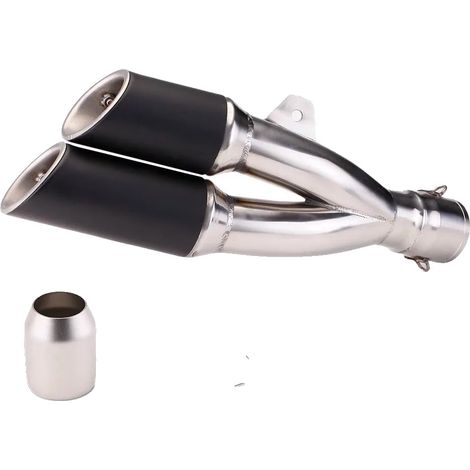 Silenciador de escape para motocicleta, acero inoxidable, ajuste universal, tipo 2 (1/2)