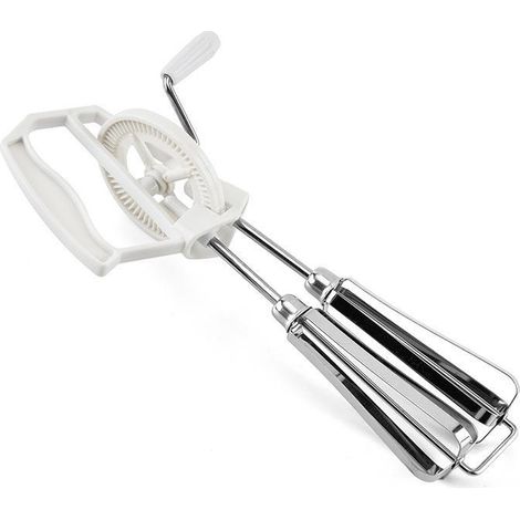 Whisk Manual Beater, Stainless Steel, Cake Batter Mixer, White (1/4)
