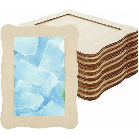 Lot de 12 cadres en bois naturel 4x6, cadres bruts à monter soi-même pour la décoration des fêtes, idéaux pour les projets de Noël et de Thanksgiving. (1/5)